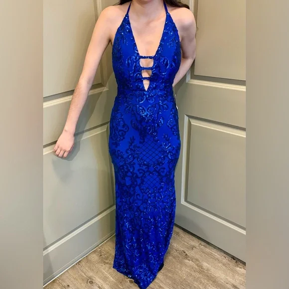 Windsor Dresses | Windsor Elegant Blue Sequin Evening Dress 5 | Color: Blue | Size: 5 | Karlita1116's Closet